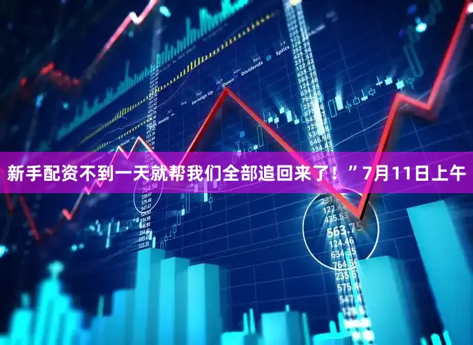 新手配资不到一天就帮我们全部追回来了！”7月11日上午